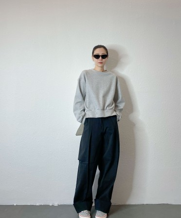 Grey Padded Sweater #241223